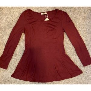 NWT long sleeve red shirt
